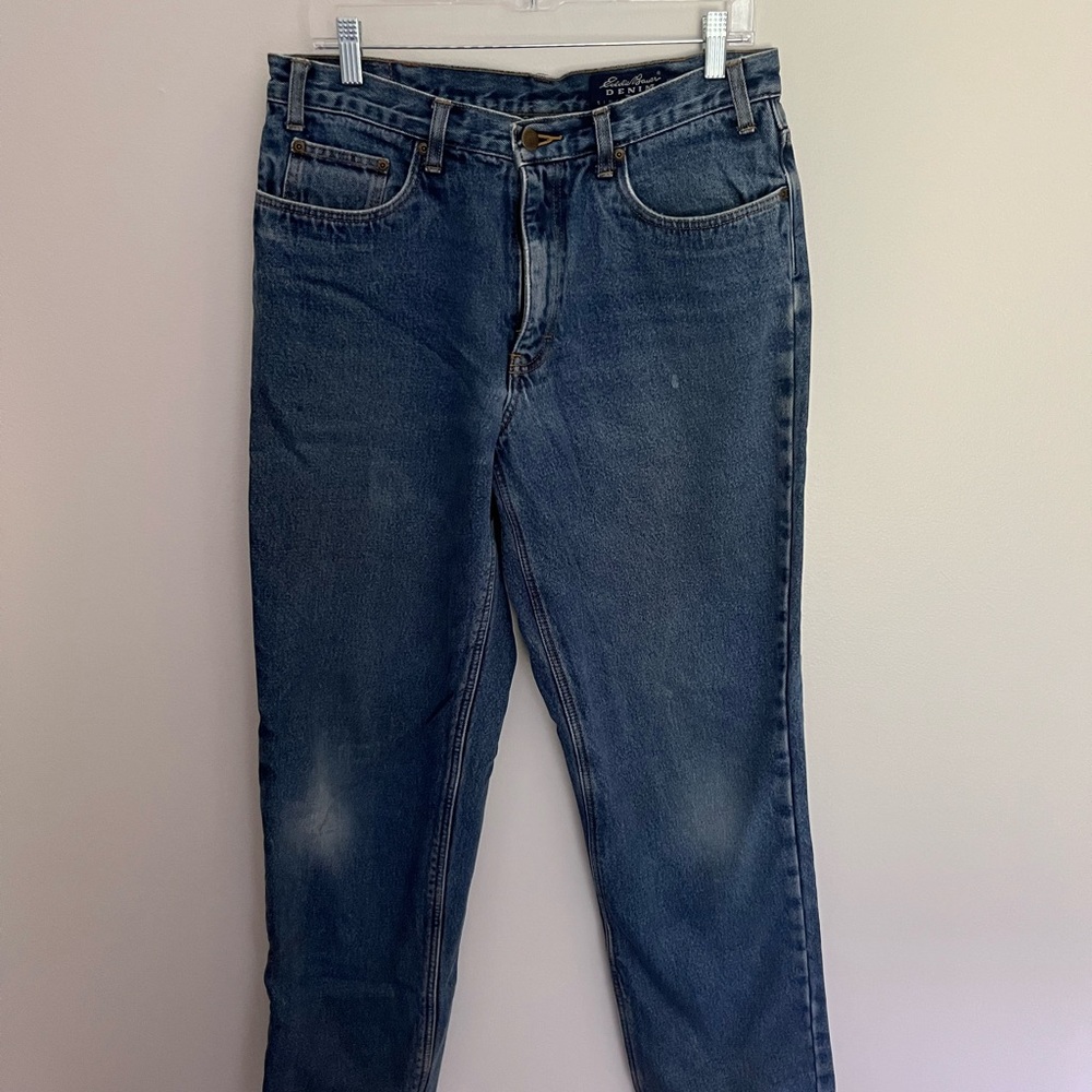 Eddie Bauer Classic Blue Jeans with Flannel Lining